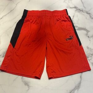 Puma Men's Red and Black Athletic Shorts